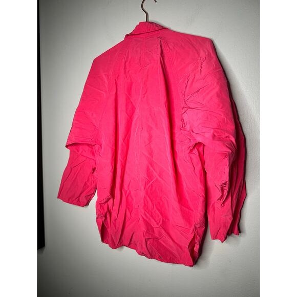 TOMMY HILFIGER Pink Button Front Silk Collared Neckline Explorer Shirt Size 34 - Picture 13 of 13
